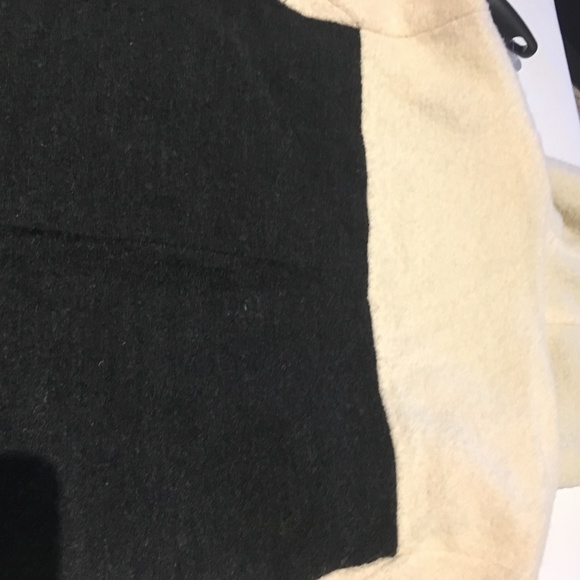 Women's tri-colour hooded wool coat, size 5 - Picture 13 of 13